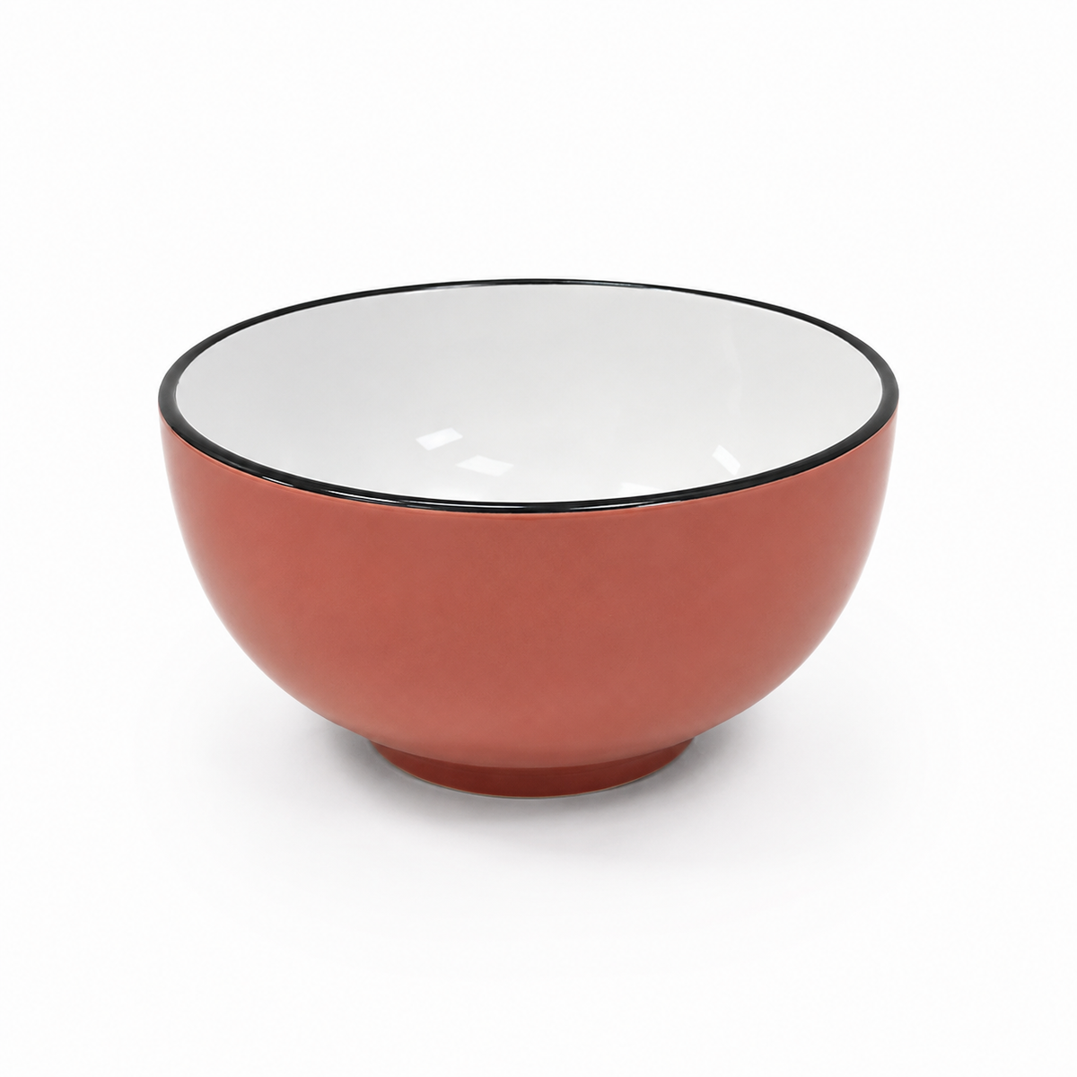 Bowl ceramica color borde negro