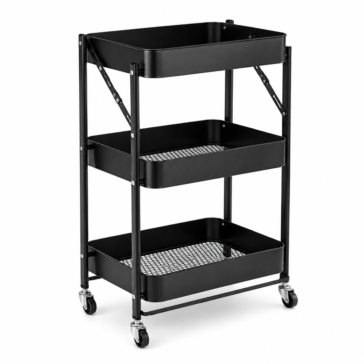 Rack metal 3 niveles c/ ruedas