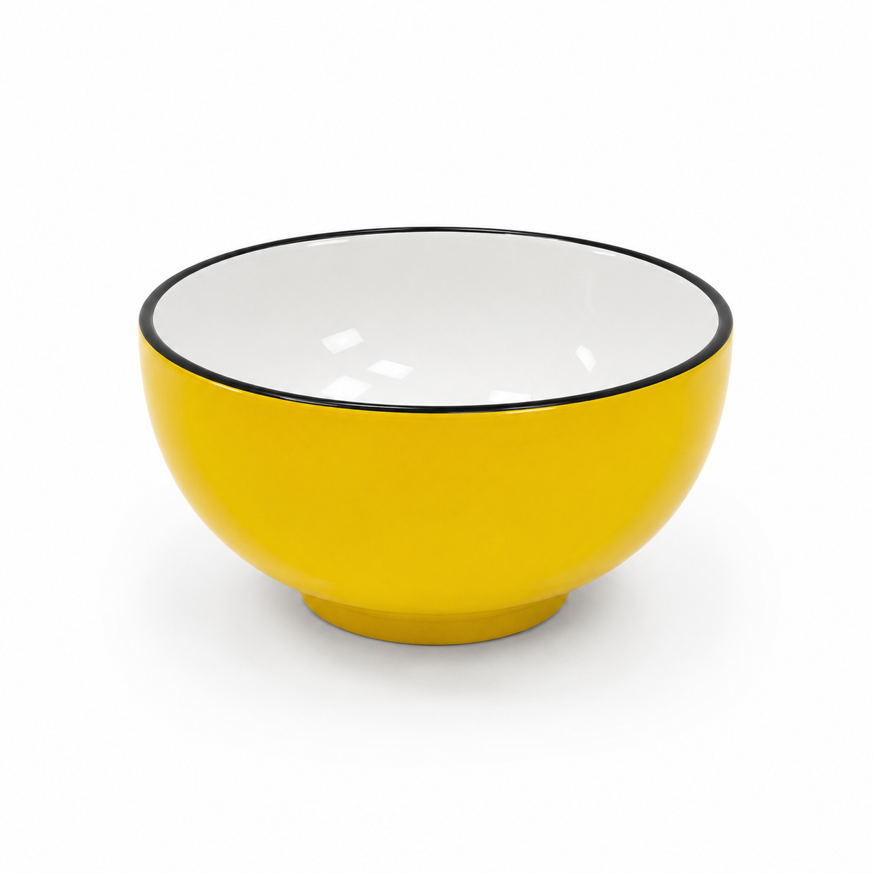 Bowl ceramica color borde negro