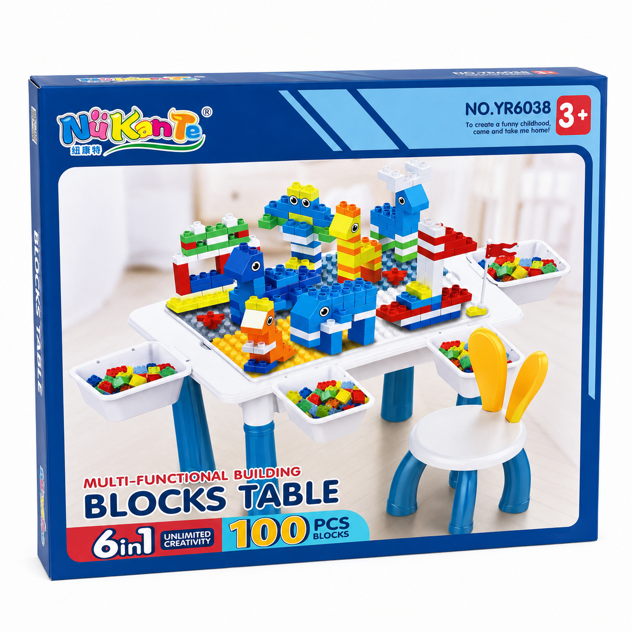 Mesa infantil para bloques de encastrar