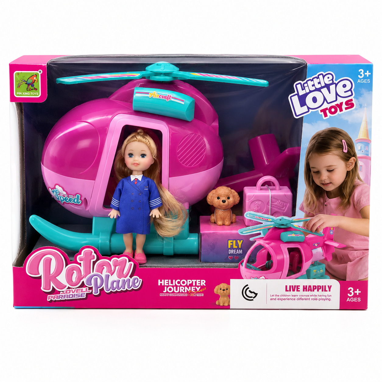 Muñeca en helicóptero