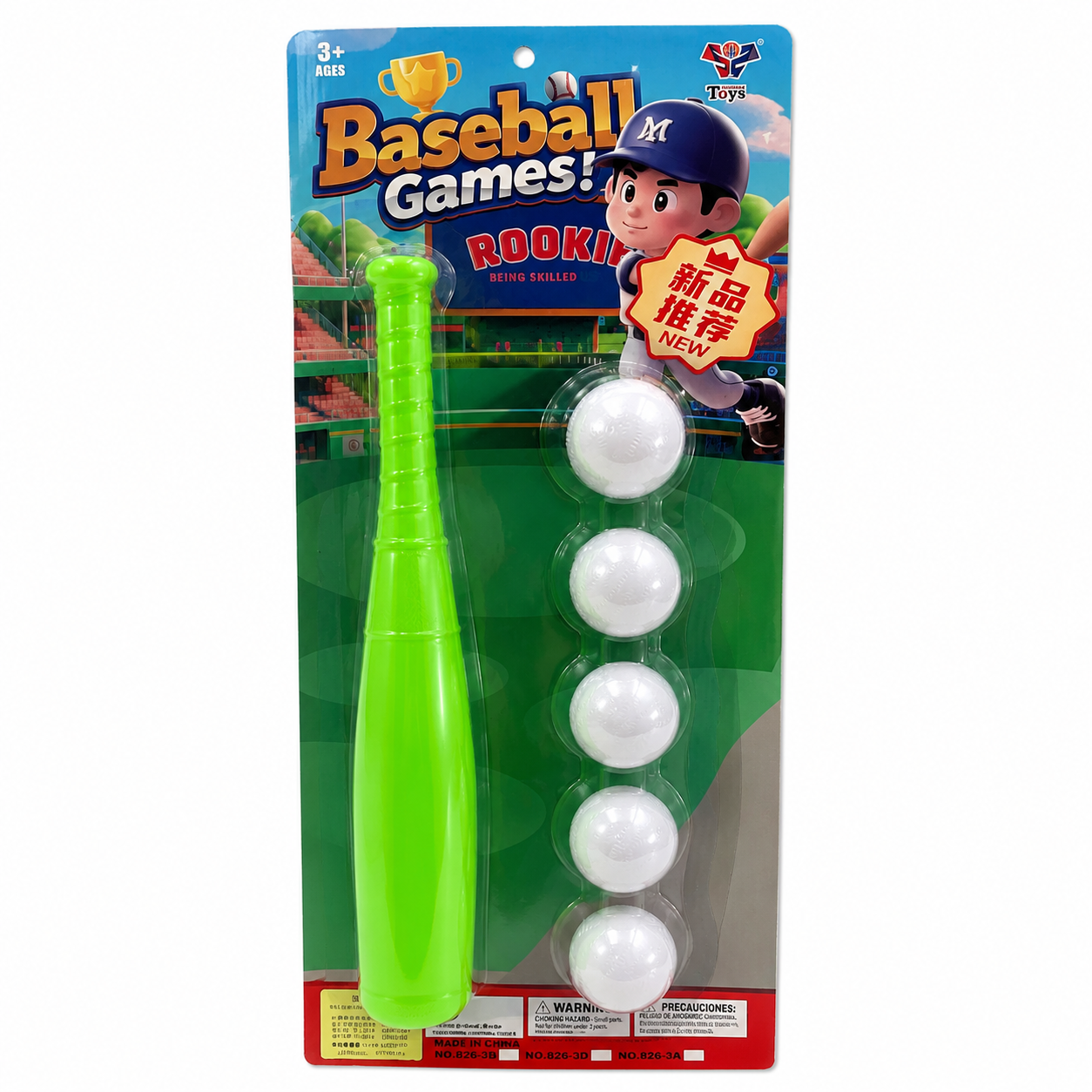 Bate béisbol c/ 4 pelotas