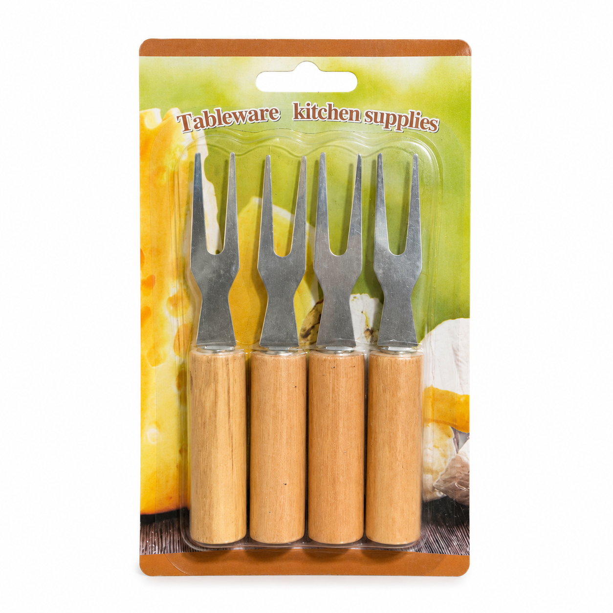 Tenedores p/ copetin x4 m/ madera