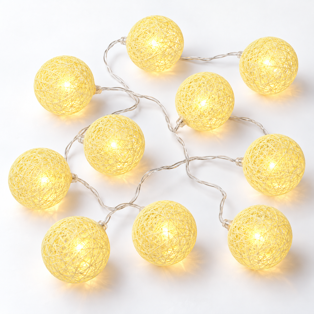 Guía de luces bolas colgantes x10