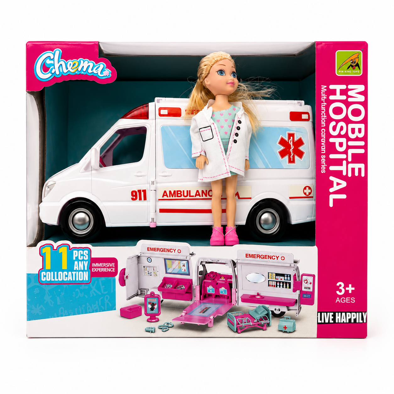 Muñeca en ambulancia