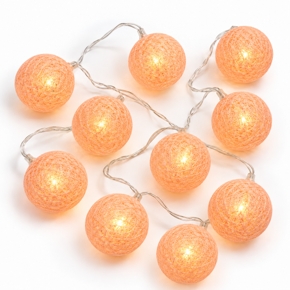 Guía de luces bolas colgantes x10