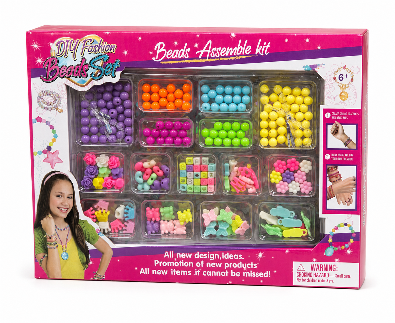 Cuentas p/collares en caja chica