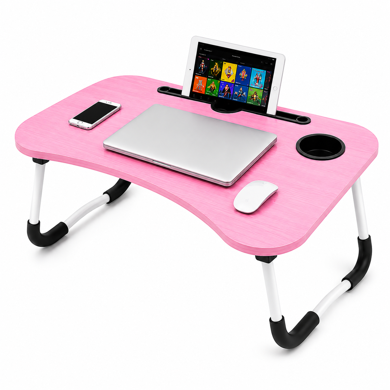 Mesa plegable con apoyavaso