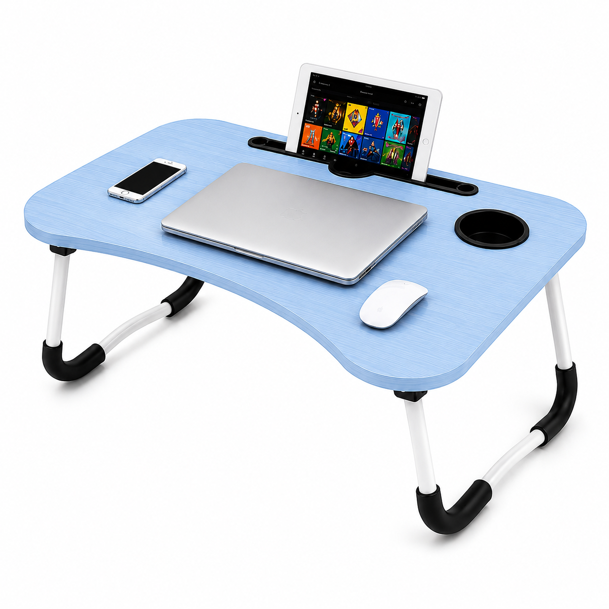 Mesa plegable con apoyavaso