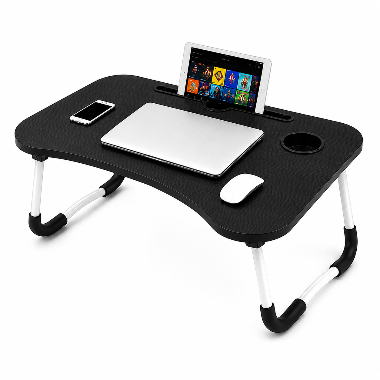Mesa plegable con apoyavaso