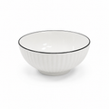Bowl cerámica ranurado borde negro