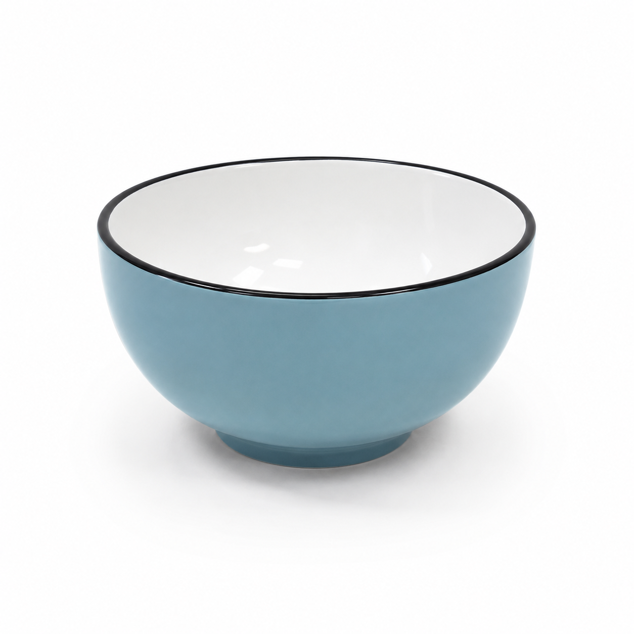 Bowl ceramica color borde negro