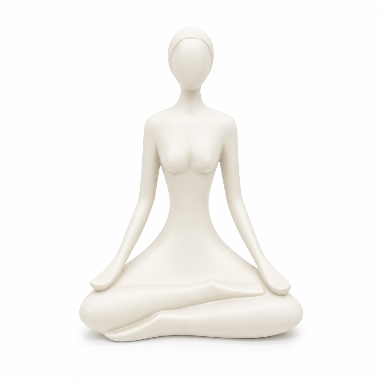Adorno cerámica mujer yoga