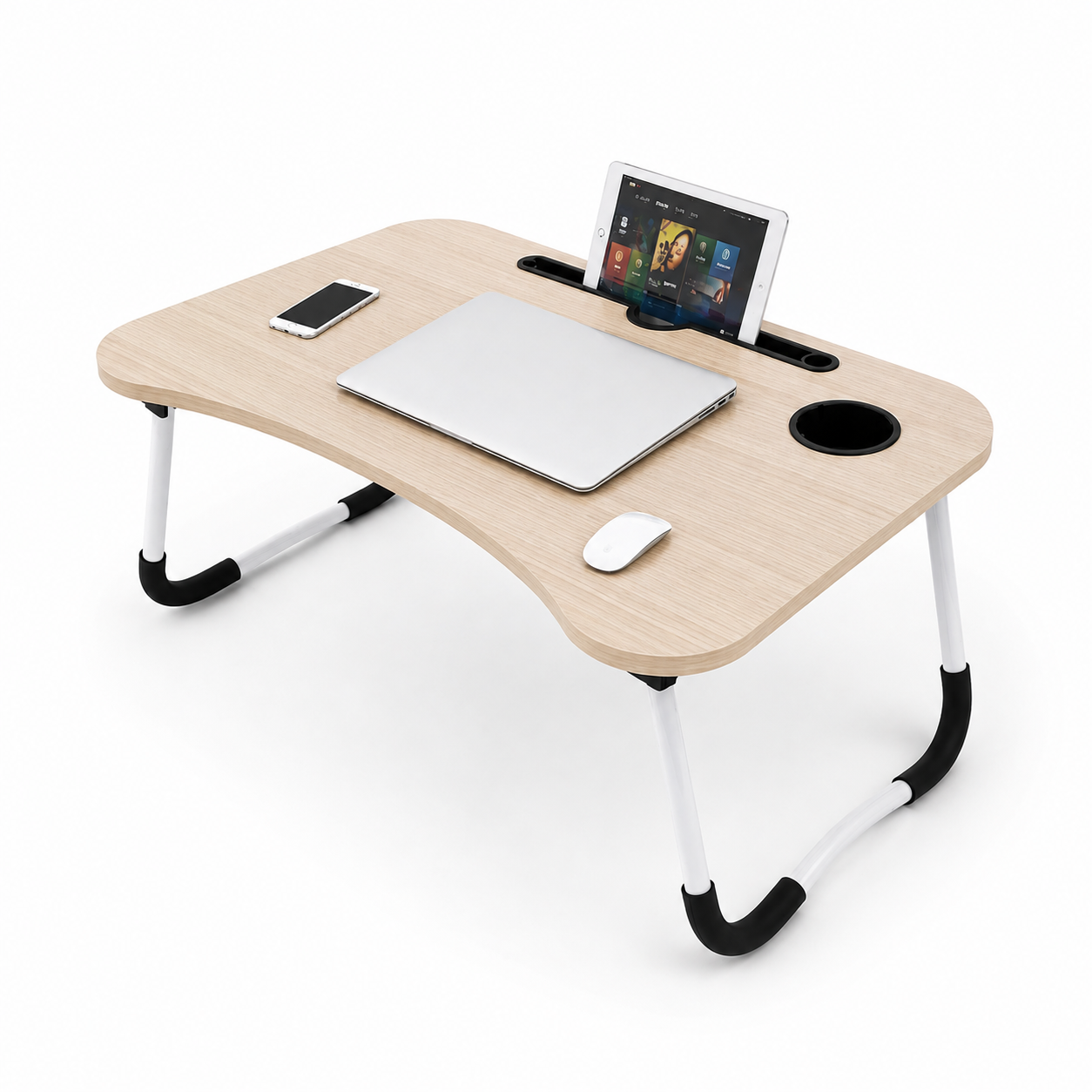 Mesa plegable con apoyavaso